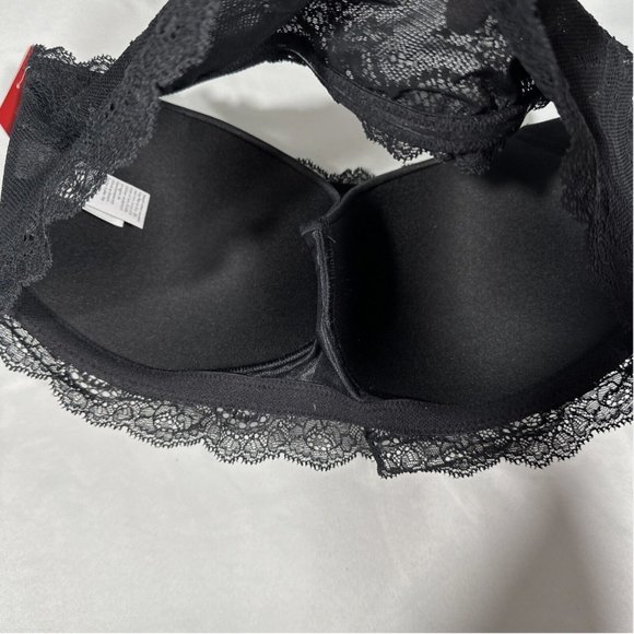 NWT $48 Spanx [ Medium ] Undie-Tectable Bandeau Lace‎ Bra Nude Black - Picture 8 of 10